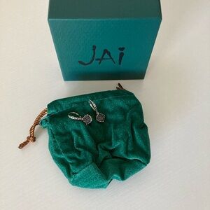 John Hardy Black and Silver Pave Drop Earrings